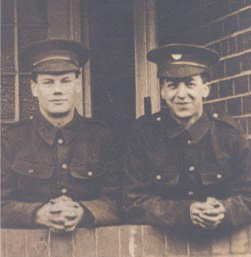 Albert Lamb (left) with Harry Os Checkley